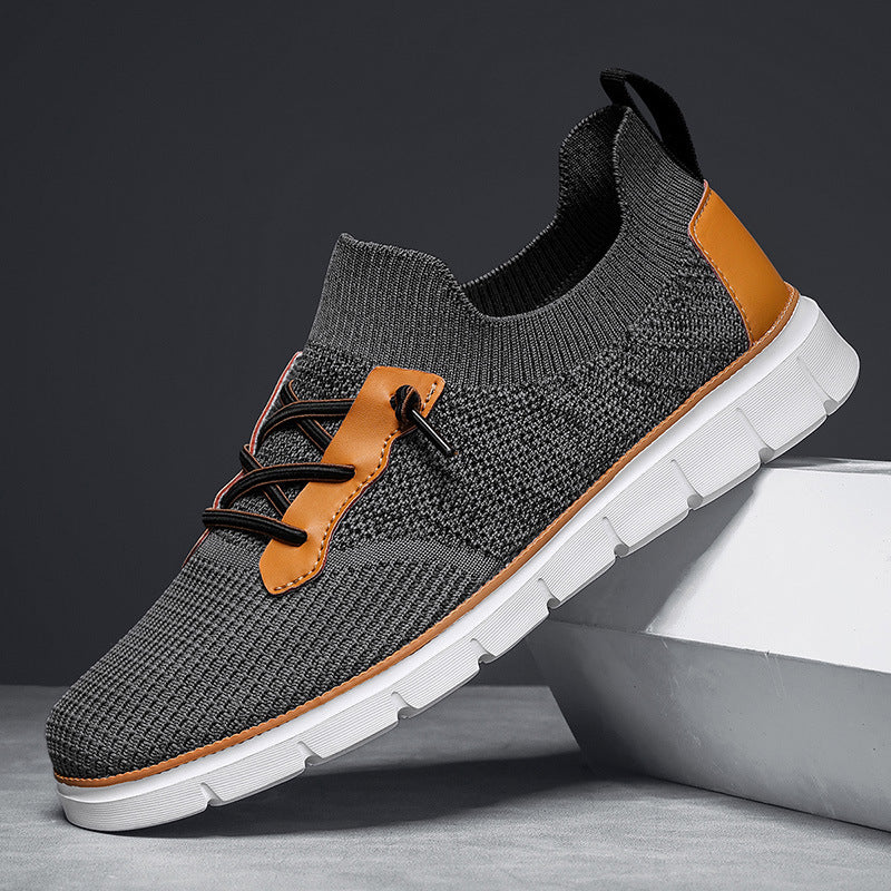 Breathable Knit Slip-On Sneakers With Cushioned Sole