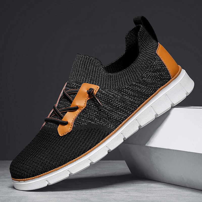 Breathable Knit Slip-On Sneakers With Cushioned Sole