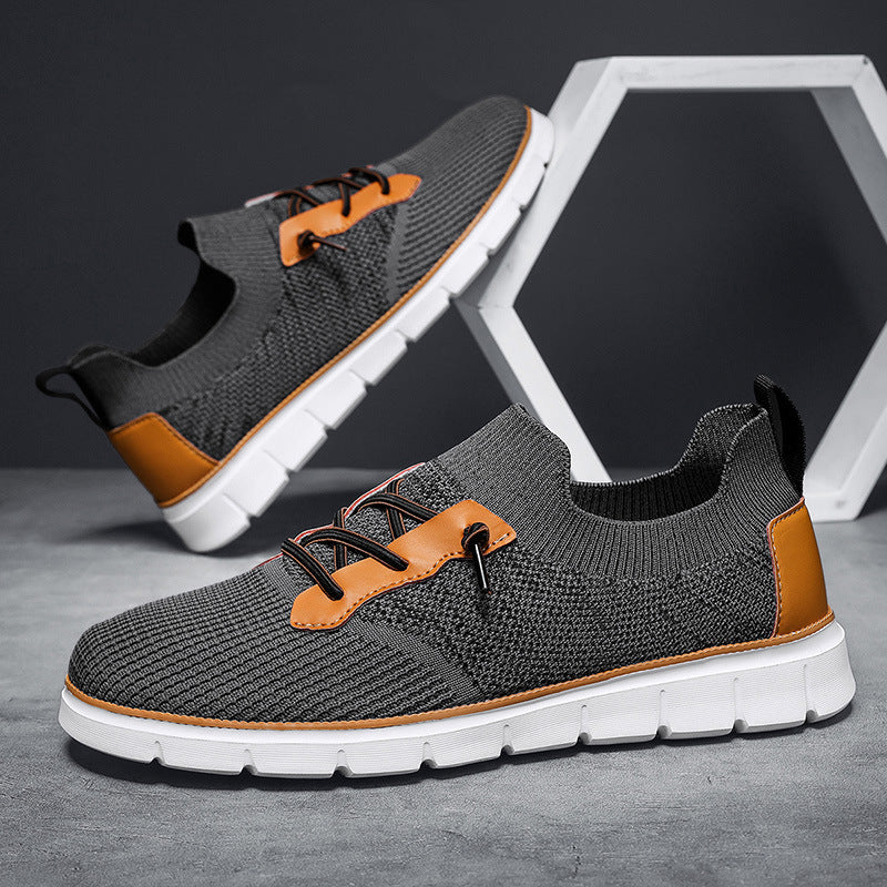 Breathable Knit Slip-On Sneakers With Cushioned Sole