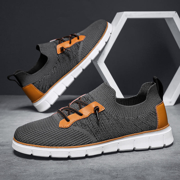 Breathable Knit Slip-On Sneakers With Cushioned Sole