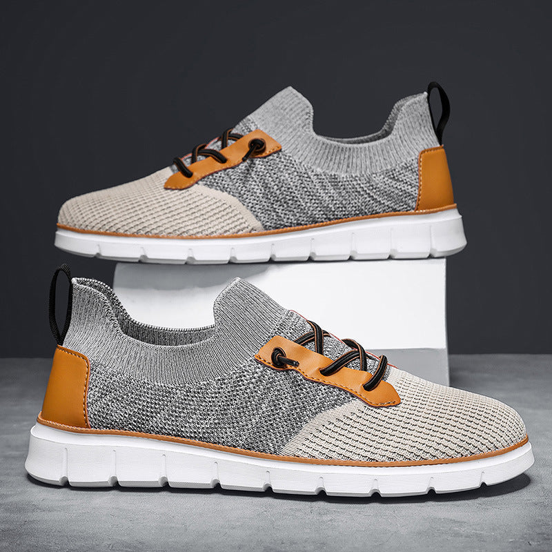 Breathable Knit Slip-On Sneakers With Cushioned Sole