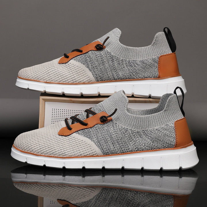 Breathable Knit Slip-On Sneakers With Cushioned Sole