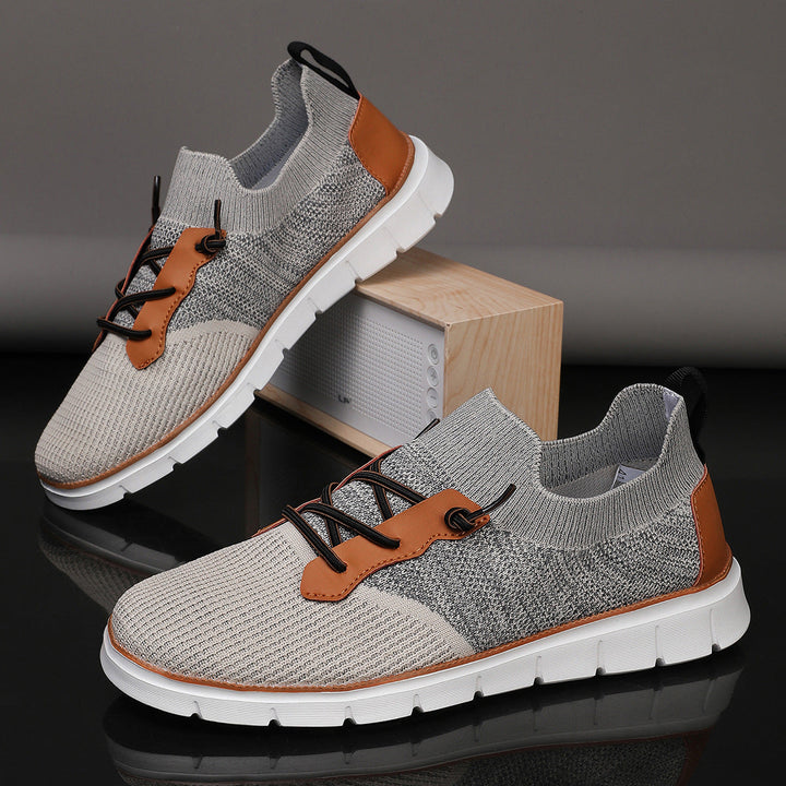 Breathable Knit Slip-On Sneakers With Cushioned Sole