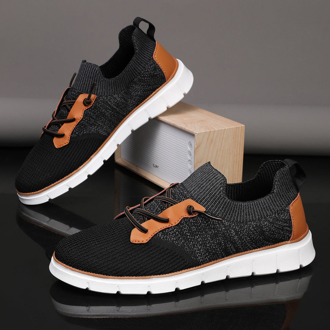 Breathable Knit Slip-On Sneakers With Cushioned Sole