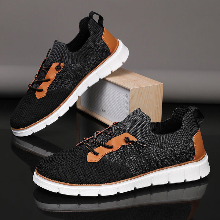 Breathable Knit Slip-On Sneakers With Cushioned Sole