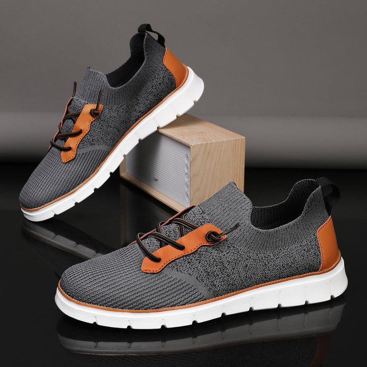 Breathable Knit Slip-On Sneakers With Cushioned Sole