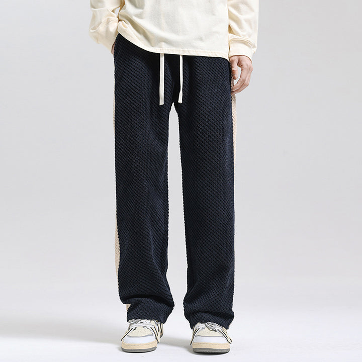 Men’s Textured Stripe Loose Fit Lounge Pants