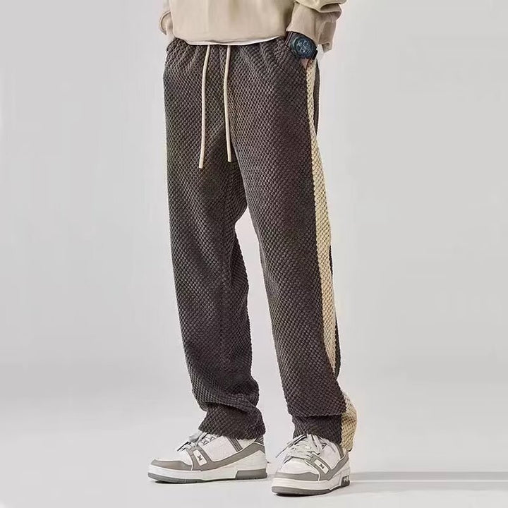 Men’s Textured Stripe Loose Fit Lounge Pants