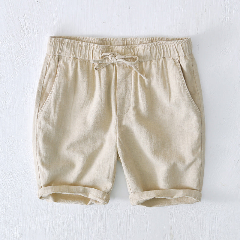 Men’s Linen Drawstring Shorts – Lightweight Breathable Summer Fit