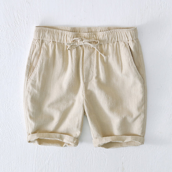 Men’s Linen Drawstring Shorts – Lightweight Breathable Summer Fit