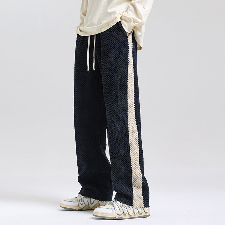 Men’s Textured Stripe Loose Fit Lounge Pants