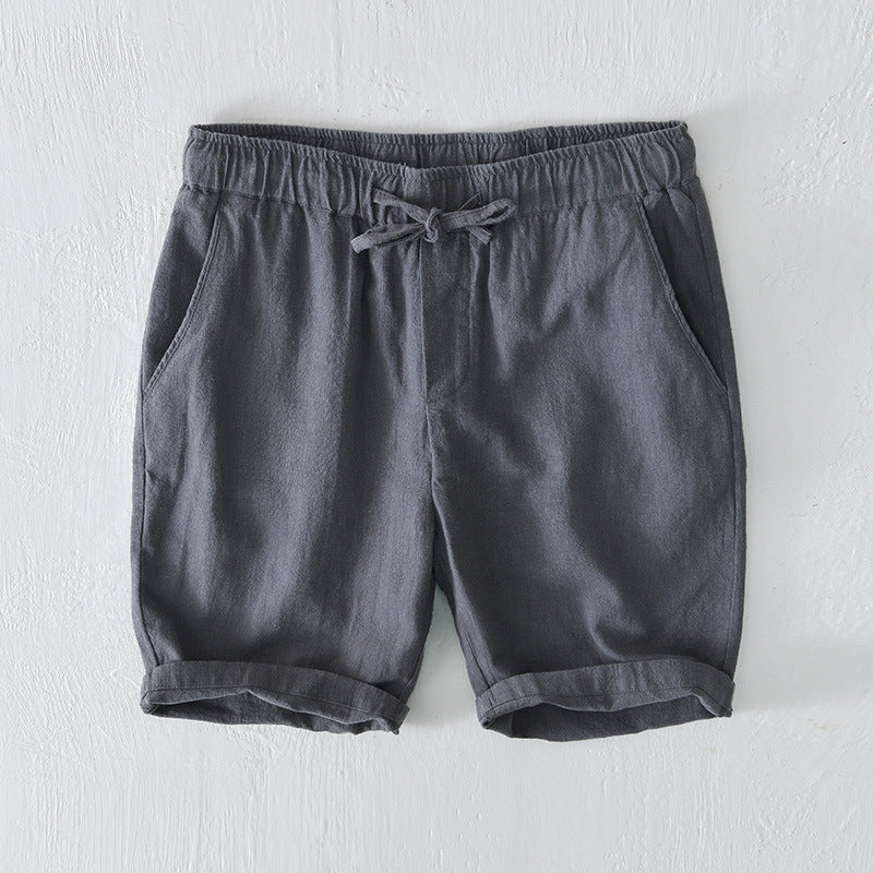 Men’s Linen Drawstring Shorts – Lightweight Breathable Summer Fit
