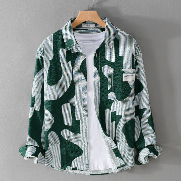 Men's Patterned Long Sleeve Shirt