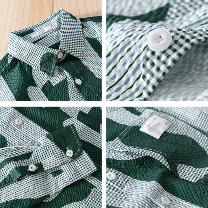 Men's Patterned Long Sleeve Shirt