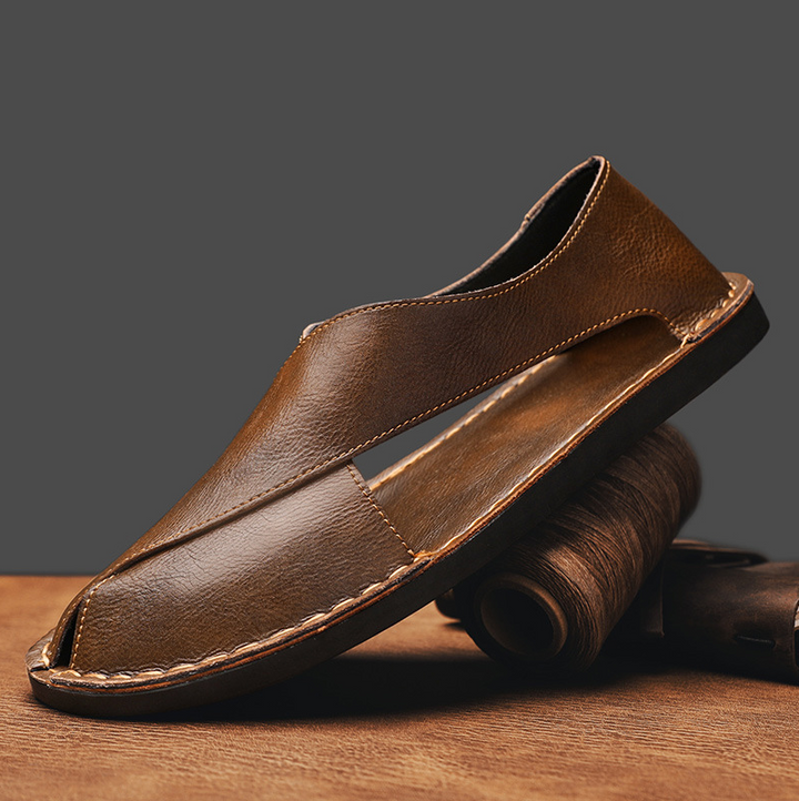 Men's Genuine Leather Peshawari Comfortable Breathable Sandals