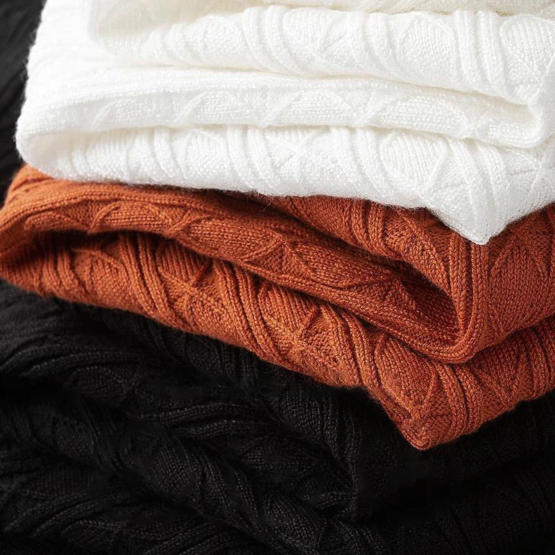 Men’s Textured Button-Up Knit Polo