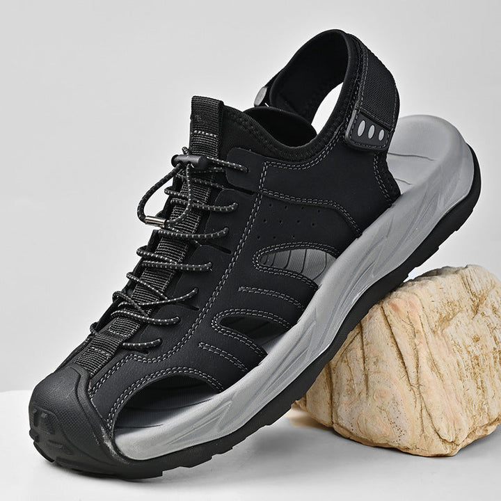 Men’s Outdoor Closed-Toe Sport Sandals – Cushioned Grip Sole