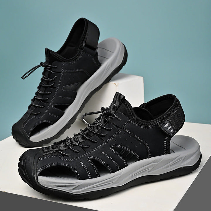 Men’s Outdoor Closed-Toe Sport Sandals – Cushioned Grip Sole