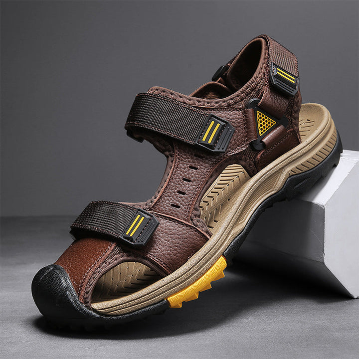 Men's Outdoor Leather Trekking Comfortable Sandals