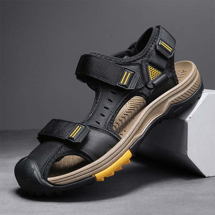 Men's Outdoor Leather Trekking Comfortable Sandals