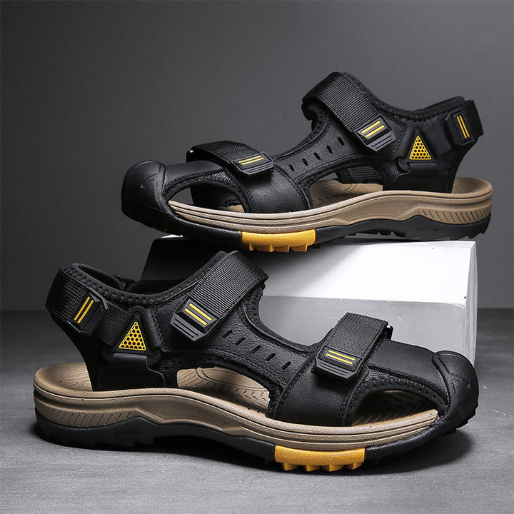 Men's Outdoor Leather Trekking Comfortable Sandals