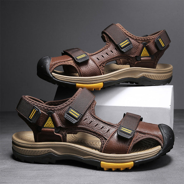 Men's Outdoor Leather Trekking Comfortable Sandals