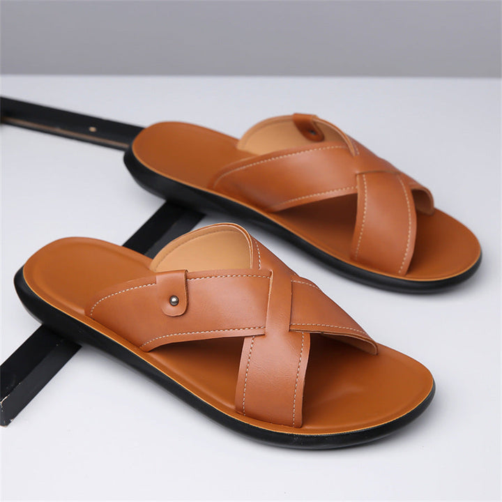 Men's Cross Strap Walking Sandals