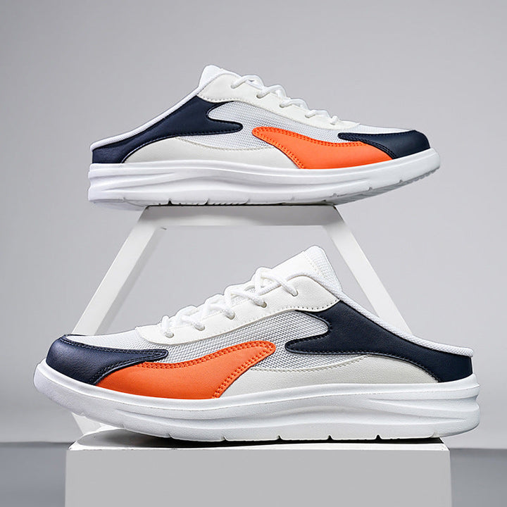 Men’s Backless Mesh Slip-On Cushioned Sole Sneakers