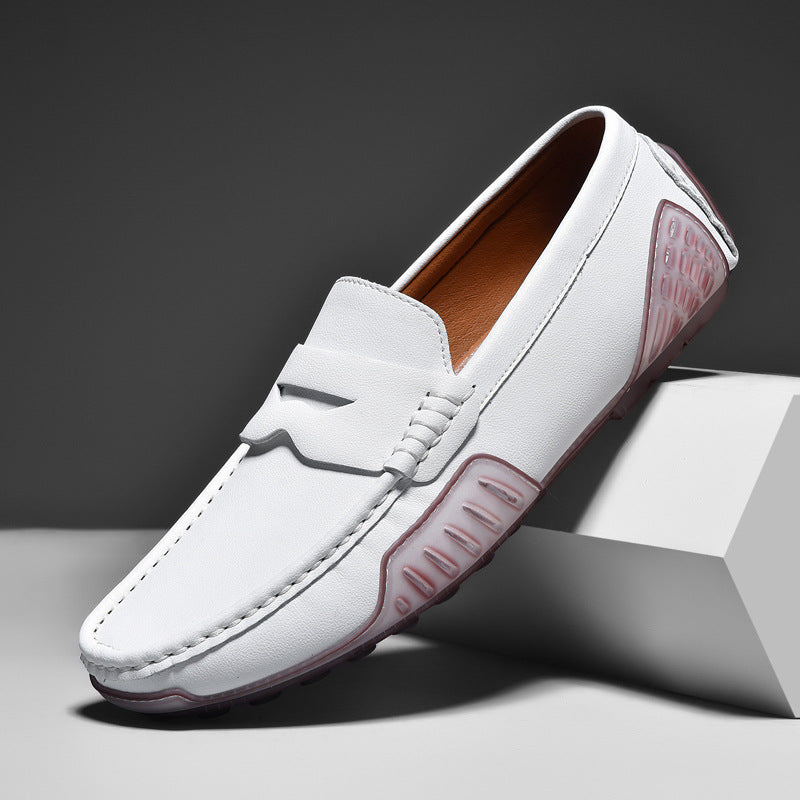 Men’s Strapped Leather Loafers | Premium Slip-On Driving Shoes