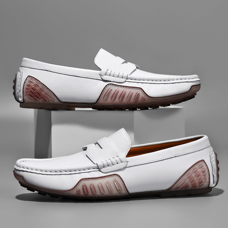 Men’s Strapped Leather Loafers | Premium Slip-On Driving Shoes