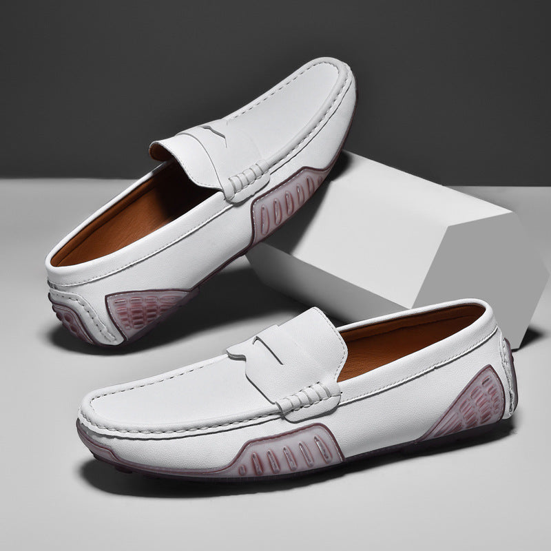 Men’s Strapped Leather Loafers | Premium Slip-On Driving Shoes
