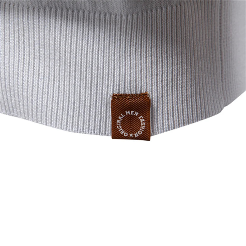 Men’s Striped Zip Polo Shirt – Knit Short Sleeve Polo