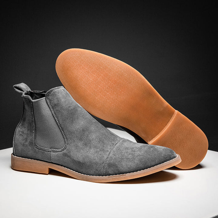 Men’s Suede Chelsea Boots - Classic Slip-On Ankle Boots