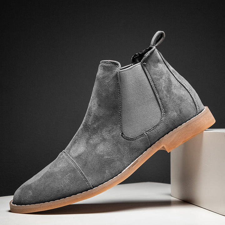 Men’s Suede Chelsea Boots - Classic Slip-On Ankle Boots