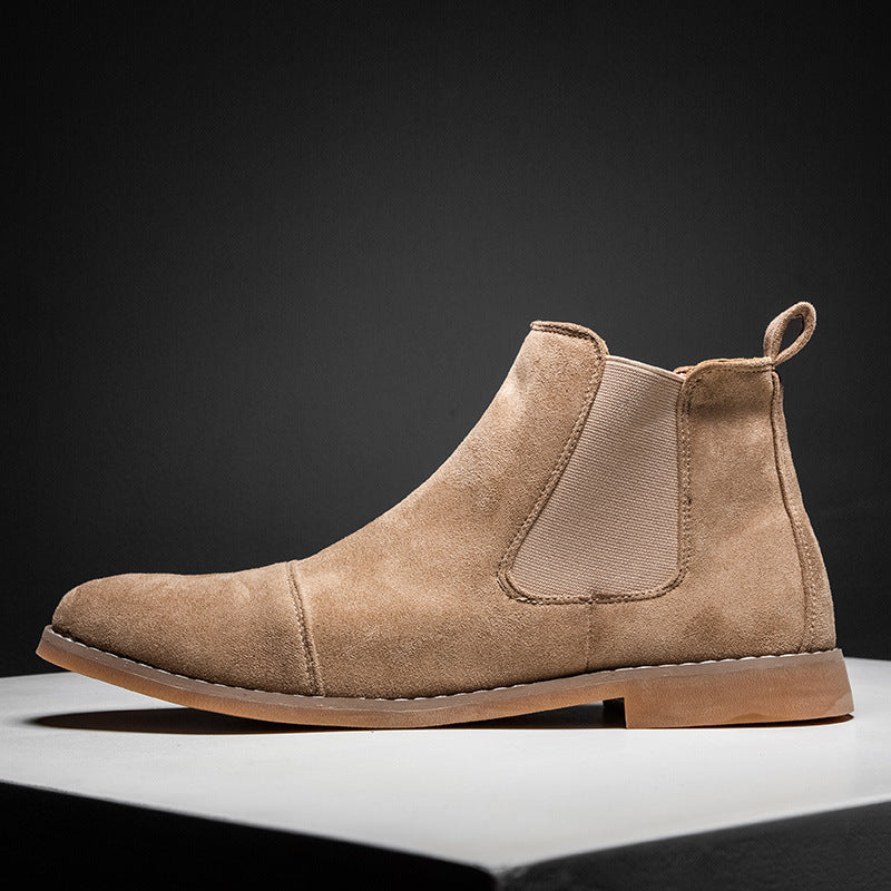 Men’s Suede Chelsea Boots - Classic Slip-On Ankle Boots