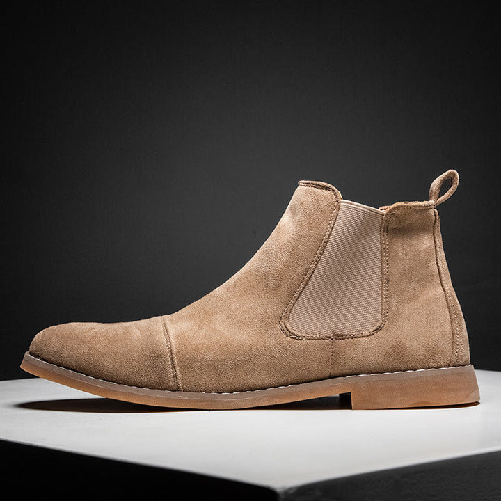 Men’s Suede Chelsea Boots - Classic Slip-On Ankle Boots