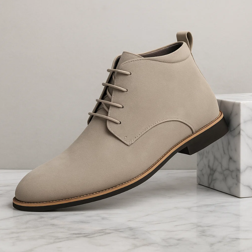 Men’s Premium Suede Desert Boots - Lace-Up Ankle Chukkas