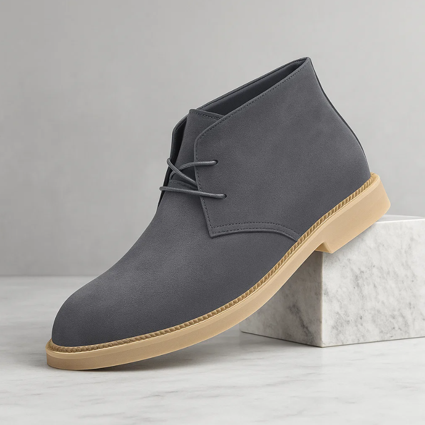 Men’s Suede Chukka Desert Boots - Lace-Up Comfort Footwear