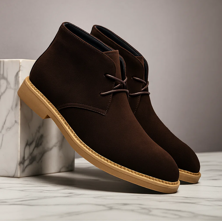 Men’s Suede Chukka Desert Boots - Lace-Up Comfort Footwear