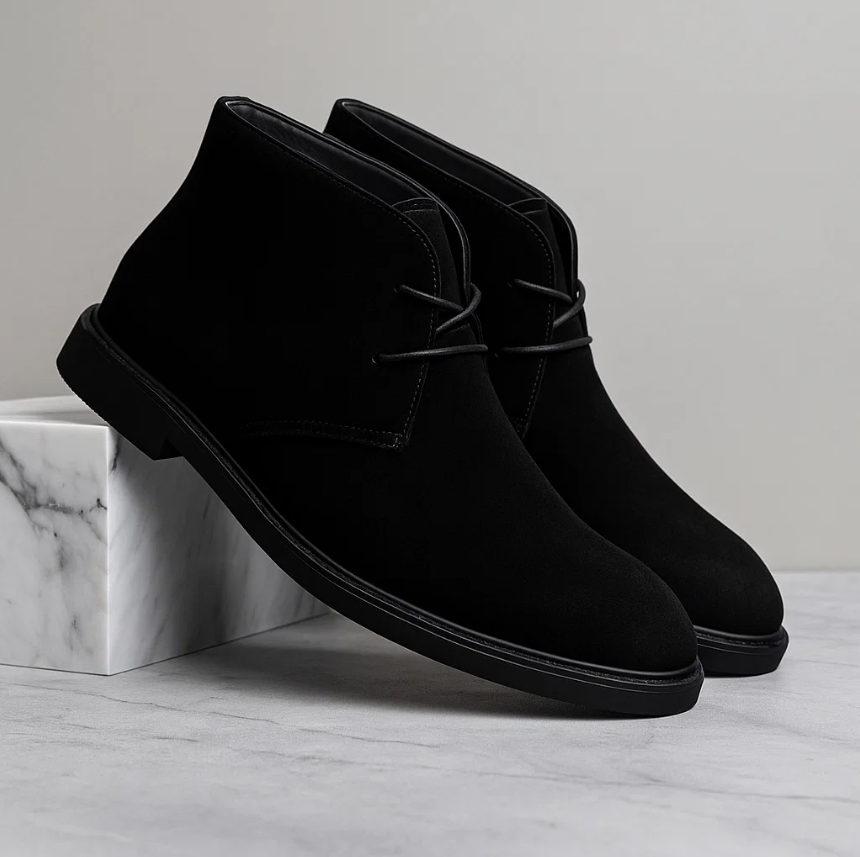 Men’s Suede Chukka Desert Boots - Lace-Up Comfort Footwear