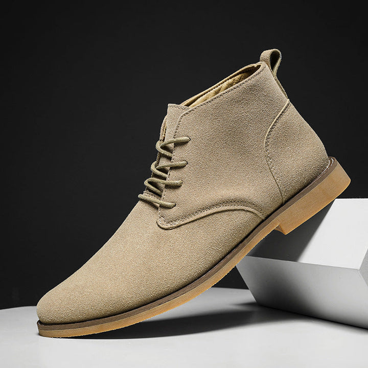 Men’s Suede Chukka Boots - Classic Lace-Up Ankle Boots