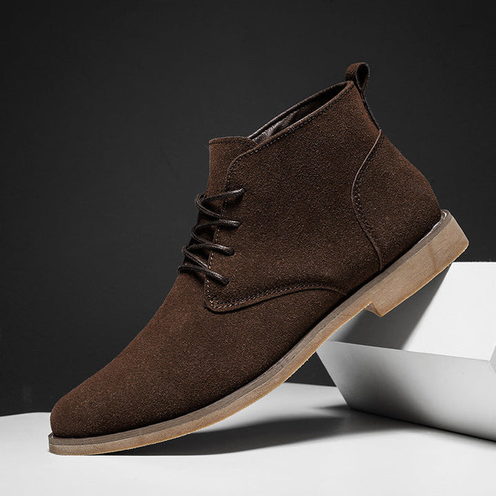 Men’s Suede Chukka Boots - Classic Lace-Up Ankle Boots