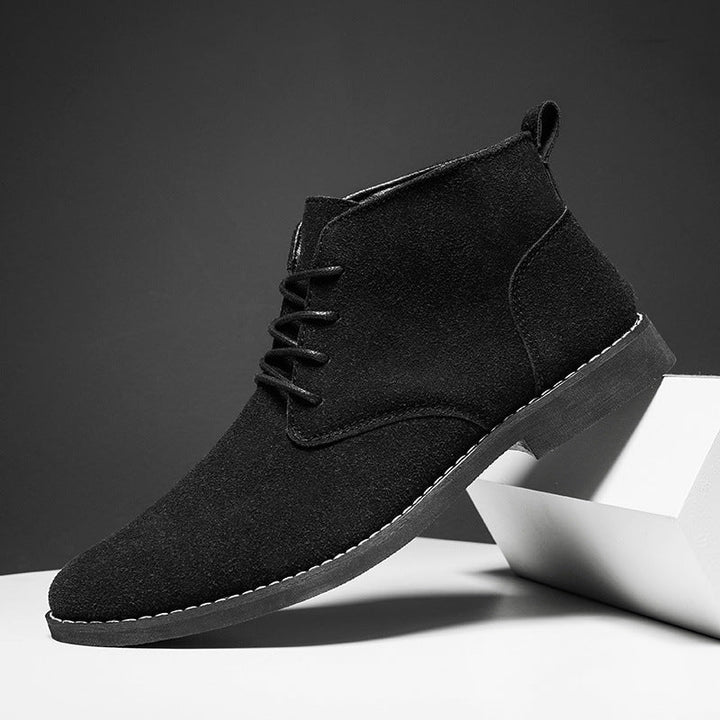 Men’s Suede Chukka Boots - Classic Lace-Up Ankle Boots