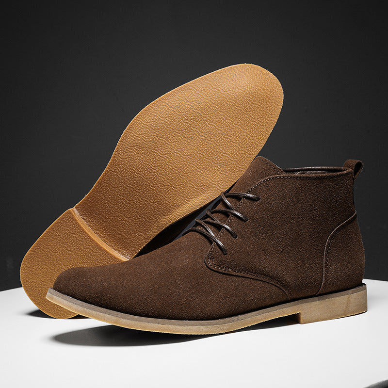 Men’s Suede Chukka Boots - Classic Lace-Up Ankle Boots