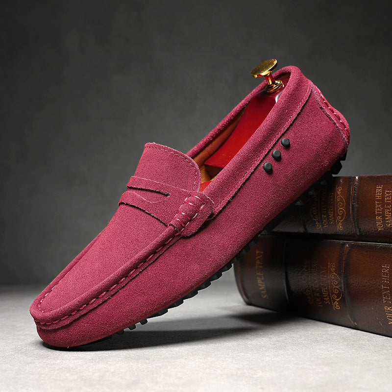 Men’s Suede Driving Loafers | Soft Slip-On Penny Shoes