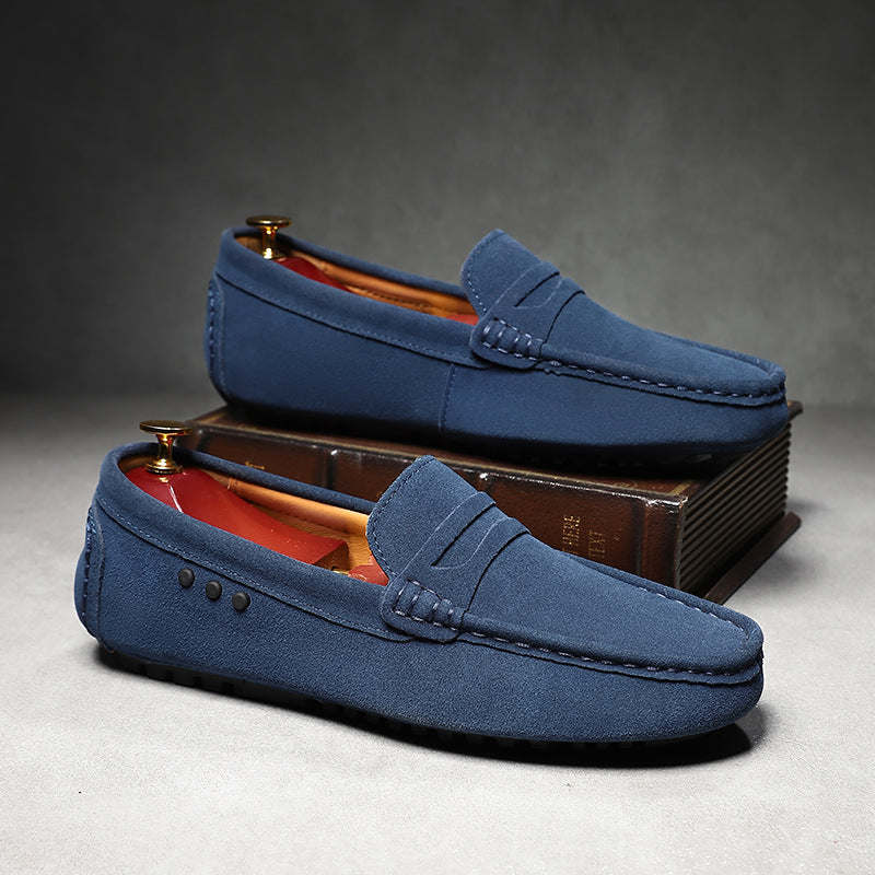 Men’s Suede Driving Loafers | Soft Slip-On Penny Shoes