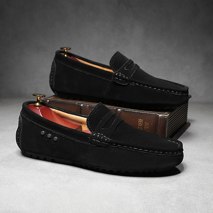 Men’s Suede Driving Loafers | Soft Slip-On Penny Shoes