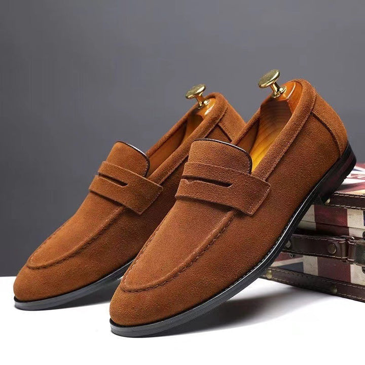 Men’s Classic Suede Penny Loafers | Soft Slip-On Dress Shoes