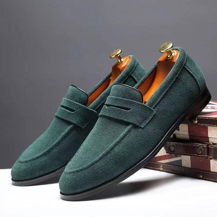 Men’s Classic Suede Penny Loafers | Soft Slip-On Dress Shoes