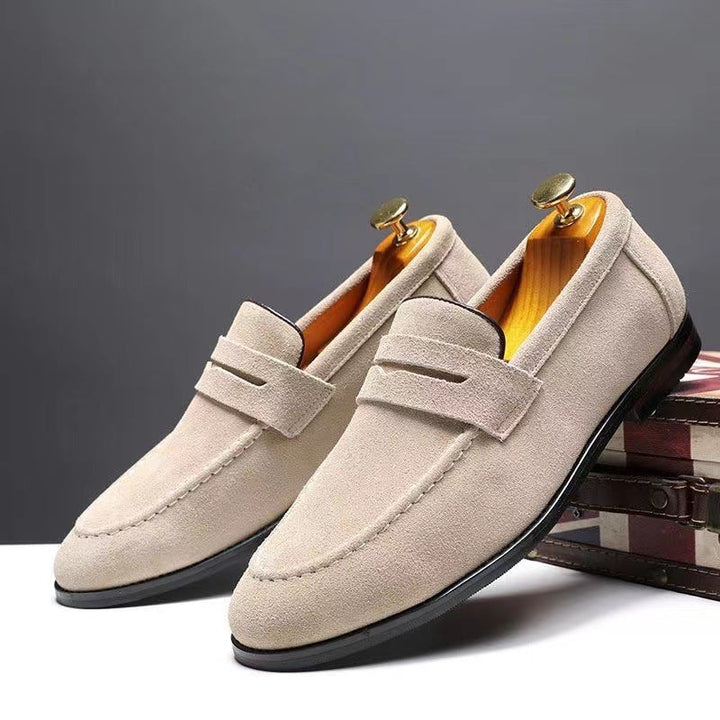 Men’s Classic Suede Penny Loafers | Soft Slip-On Dress Shoes